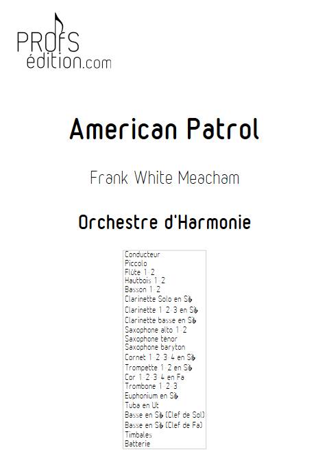 American Patrol - Orchestre d'Harmonie - MEACHAM F.W. - page de garde