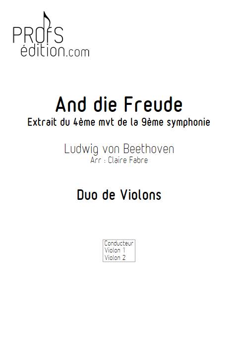 And die Freude - Duo de Violons - BEETHOVEN L. V. - page de garde