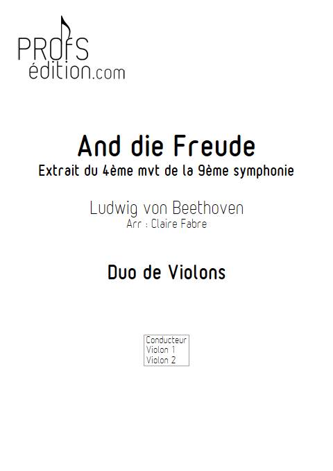 And die Freude - Duo de Violons - BEETHOVEN L. V. - page de garde