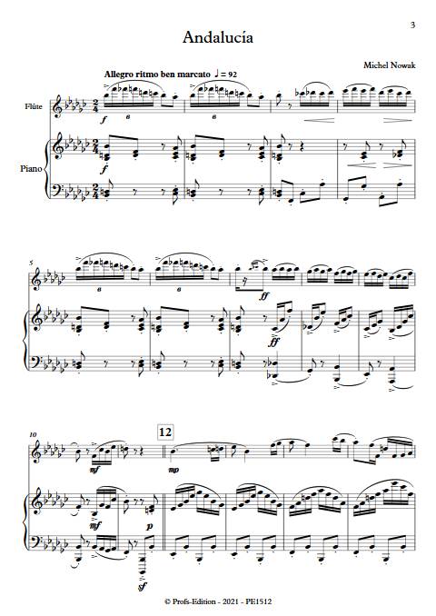 Andalucía - Flûte & Piano - NOWAK M. - Partition