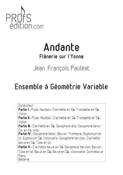 Andante - Ensemble Variable - PAULEAT J. F. - page de garde