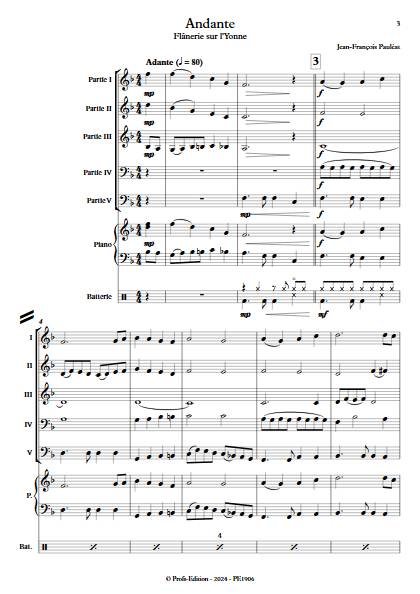 Andante - Ensemble Variable - PAULEAT J. F. - Partition