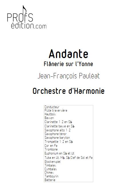 Andante - Orchestre d'harmonie - PAULEAT J. F. - page de garde
