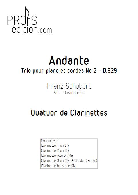 Andante Trio à cordes - Quatuor de Clarinettes - SCHUBERT F. - page de garde