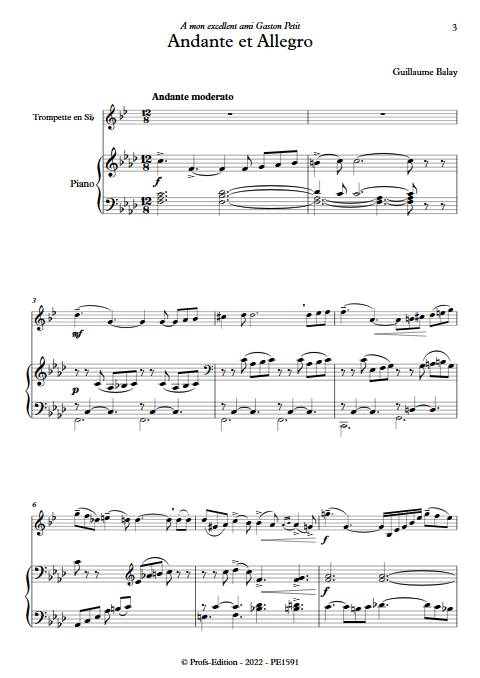 Andante et Allegro - Trompette et Piano - BALAY G. - app.scorescoreTitle