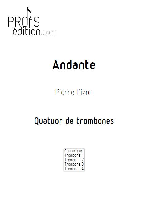 Andante pour 4 trombones - Quatuor de Trombones - PIZON P. - page de garde