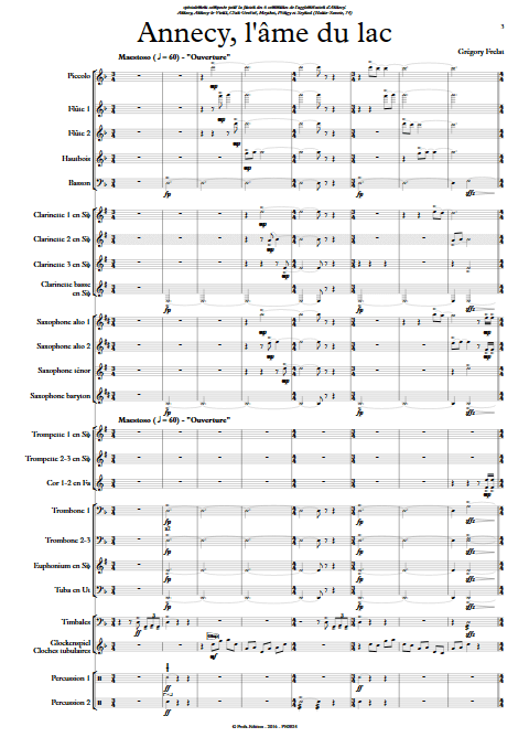 Annecy l'âme du lac - Orchestre d'Harmonie - FRELAT G. - app.scorescoreTitle