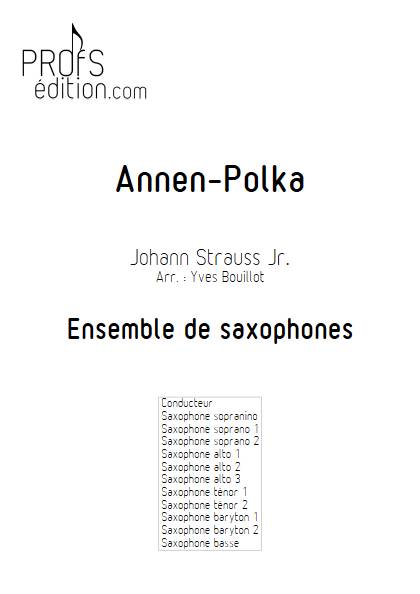 Annen-Polka - Ensemble de Saxophones - STRAUSS J. Jr - page de garde