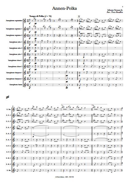 Annen-Polka - Ensemble de Saxophones - STRAUSS J. Jr - app.scorescoreTitle