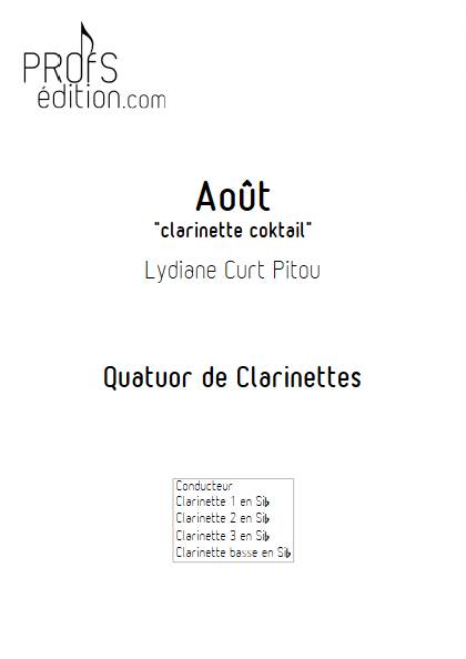 Aout - clarinette coktail - Quatuor de Clarinettes - CURT PITOU L. - page de garde