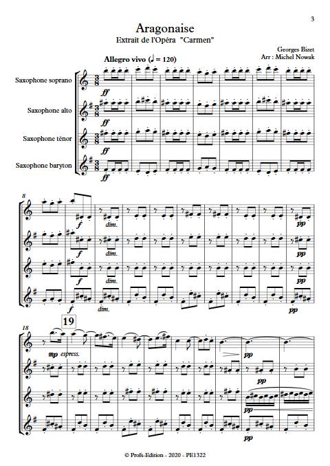Aragonaise - Quatuor de Saxophones - BIZET G. - app.scorescoreTitle