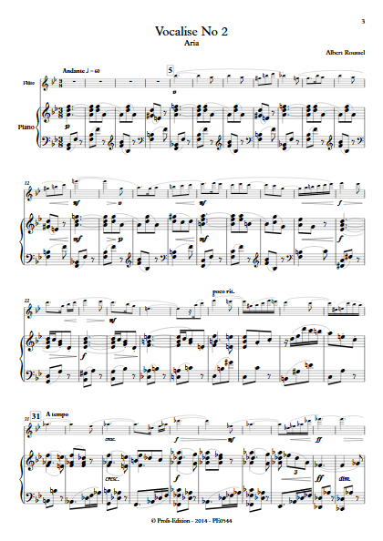 Aria - Duo Flûte et Piano - ROUSSEL A. - app.scorescoreTitle
