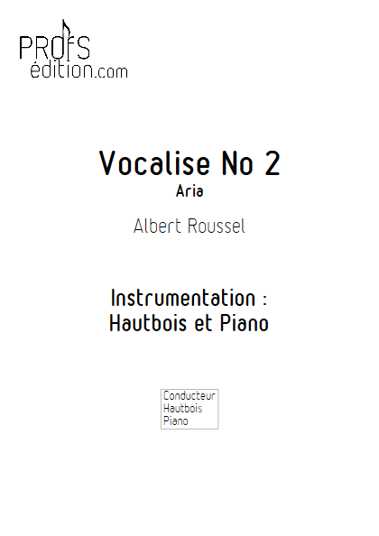 Aria - Duo Hautbois et Piano - ROUSSEL A. - page de garde