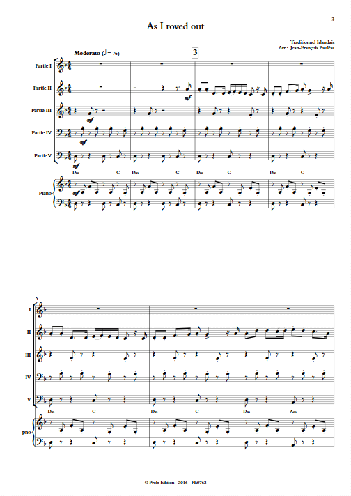 As I roved out - Ensemble à Géométrie Variable - TRAD. IRLANDAIS - app.scorescoreTitle