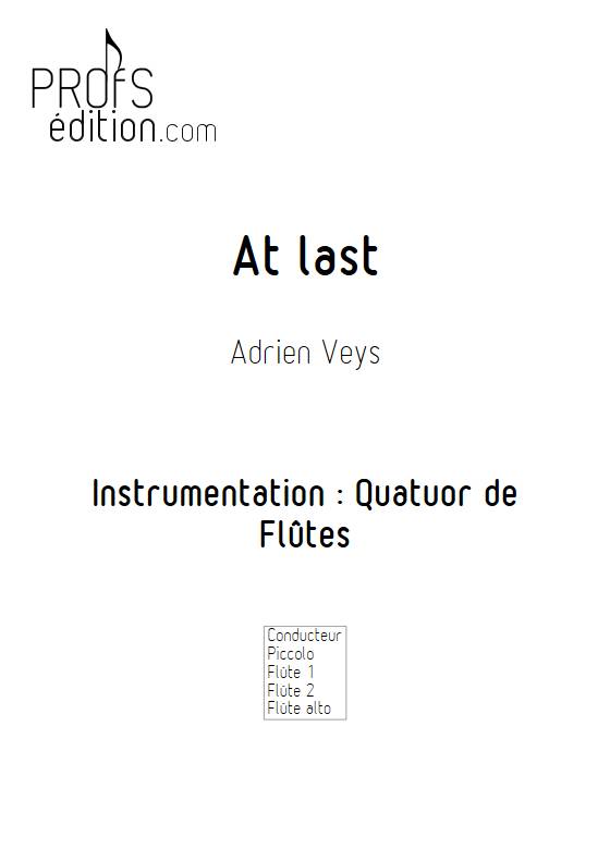 At last - Quatuor de Flûtes - VEYS A. - page de garde