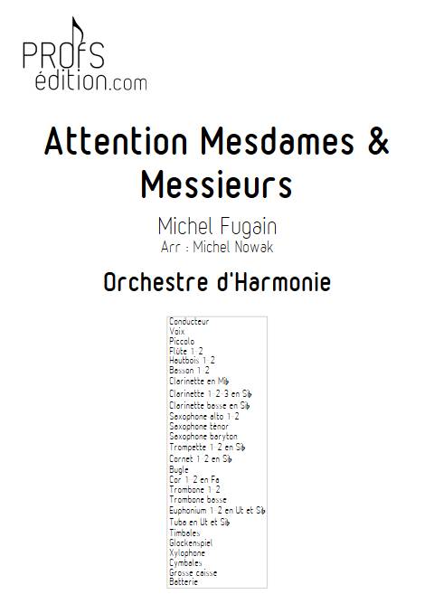 Attention Mesdames & Messieurs - Orchestre d'Harmonie - FUGAIN M. - page de garde