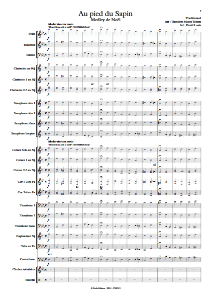 Au pied du sapin - Medley de Noël - Orchestre d'Harmonie - TRADITIONNEL - app.scorescoreTitle