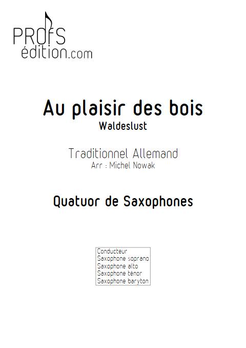 Au plaisir des bois - Quatuor de Saxophones - TRADITIONNEL ALLEMAND - page de garde