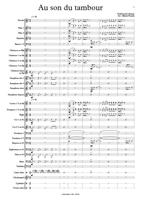 Au son du tambour - Orchestre d'harmonie - TRADITIONNEL TCHEQUE - app.scorescoreTitle