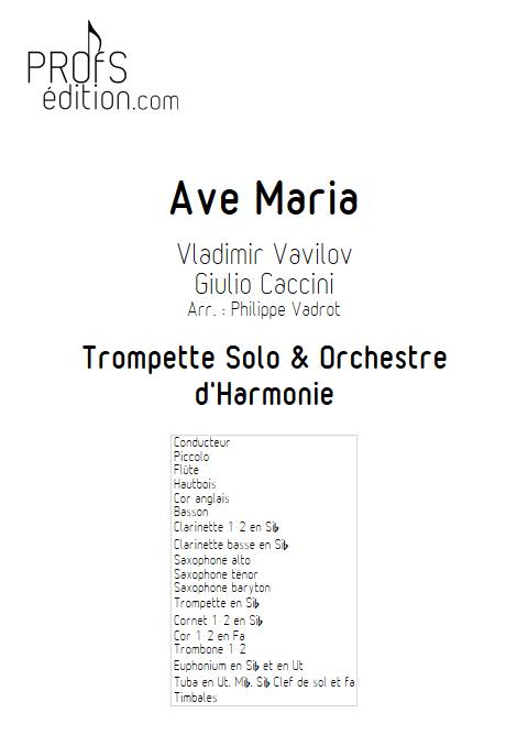 Ave Maria - Trompette & Orchestre d'harmonie - VAVILOV/CACCINI - page de garde