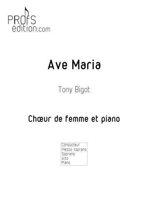 Ave Maria - Chœur de femme et piano - BIGOT T. - page de garde
