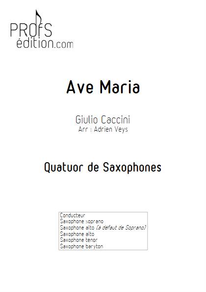 Ave Maria - Quatuor de Saxophones - CACCINI G. - page de garde