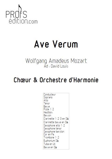 Ave Verum - Chœur et Harmonie - MOZART W. A. - page de garde