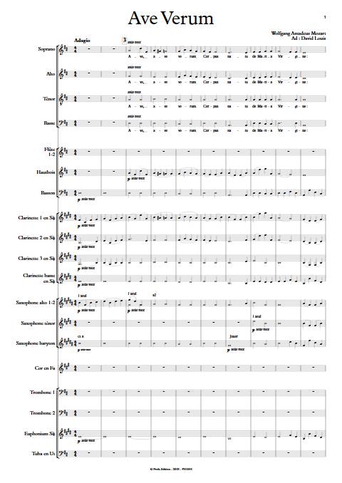 Ave Verum - Chœur et Harmonie - MOZART W. A. - app.scorescoreTitle