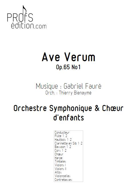 Ave Verum - Orchestre Symphonique & Chœur - FAURE G. - page de garde