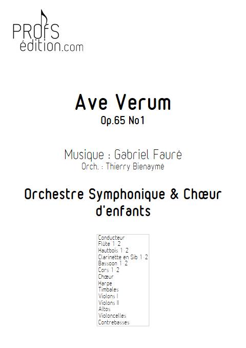 Ave Verum - Orchestre Symphonique & Chœur - FAURE G. - page de garde