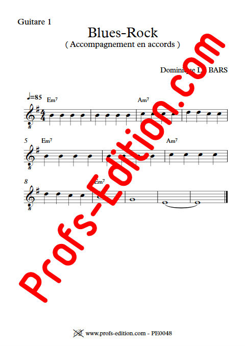 Blues-Rock - Trios Guitare - LE BARS D. - Partition