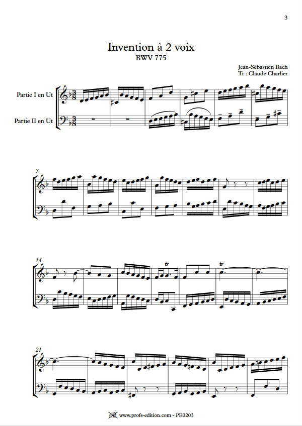 Invention BWV 775 - Duo - BACH J. S. - app.scorescoreTitle