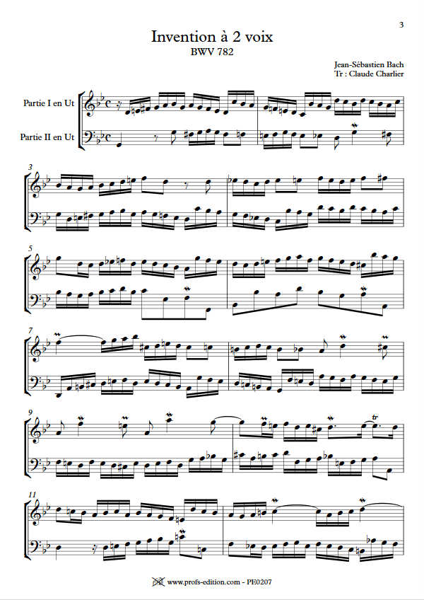 Invention BWV 782 - Duo - BACH J. S. - app.scorescoreTitle