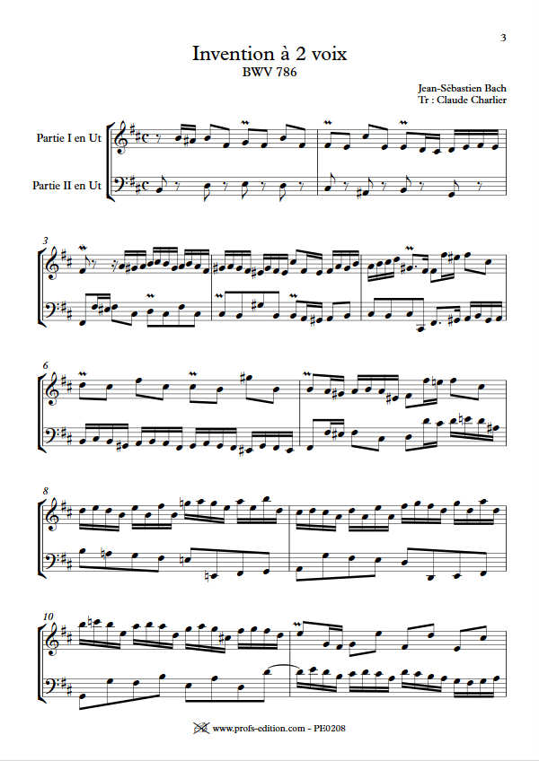 Invention BWV 786 - Duo - BACH J. S. - app.scorescoreTitle