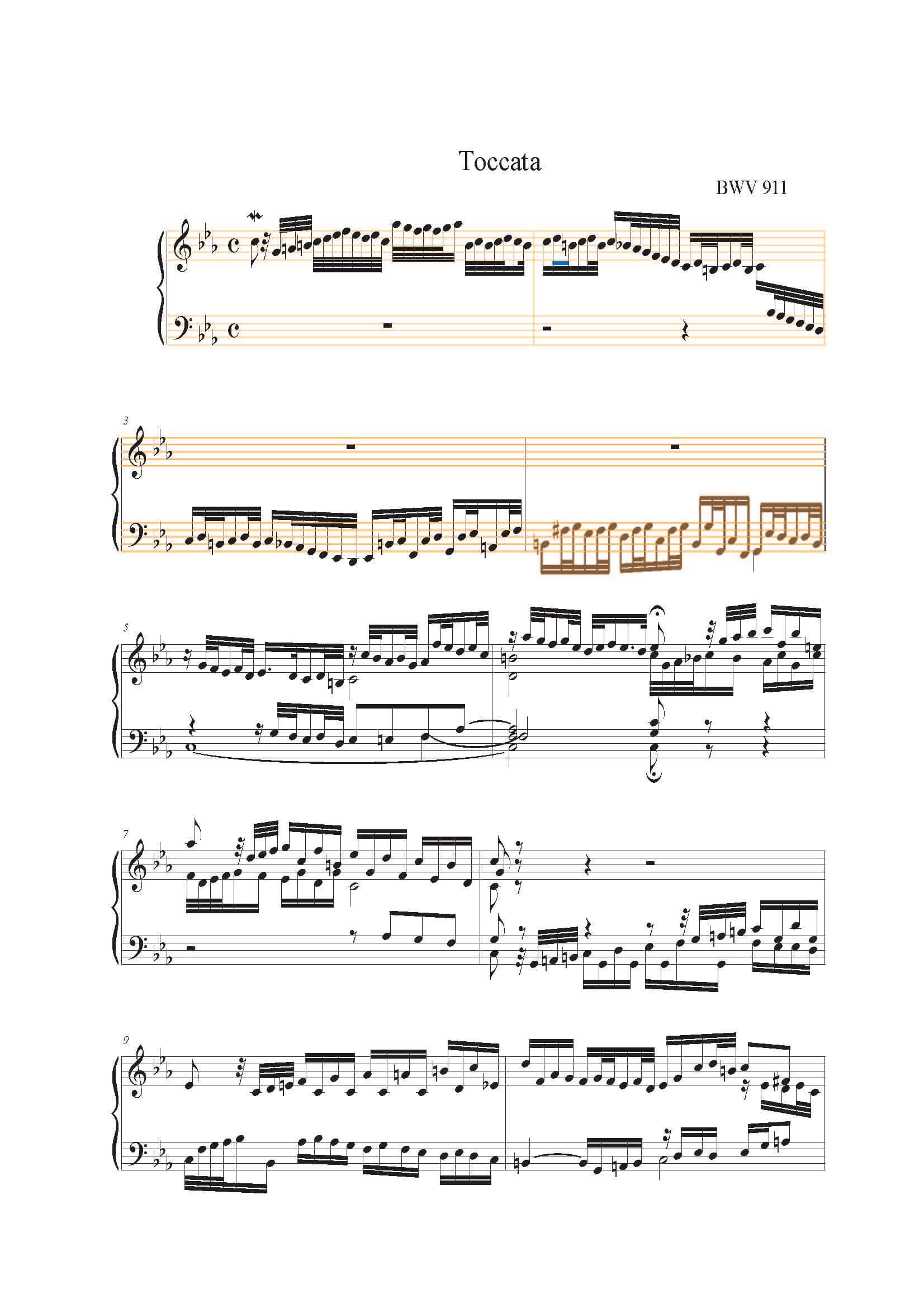 Toccata BWV 911 - Analyse Musicale - CHARLIER C. - Partition