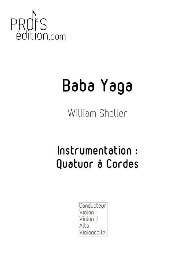 Baba Yaga - Quatuor à Cordes - SHELLER W. - page de garde