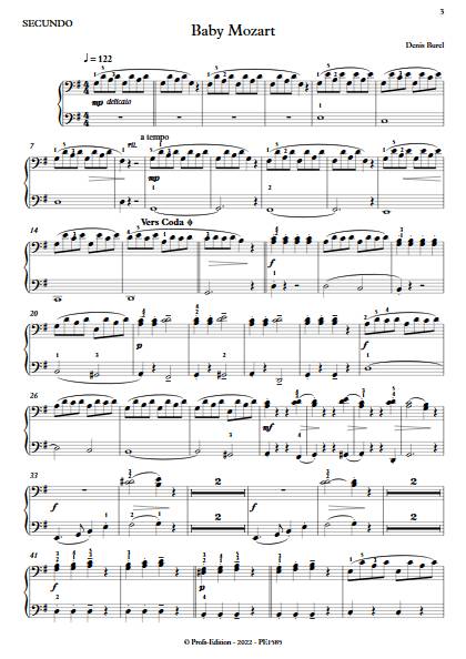 Baby Mozart - Piano 4 mains - BUREL D. - Partition
