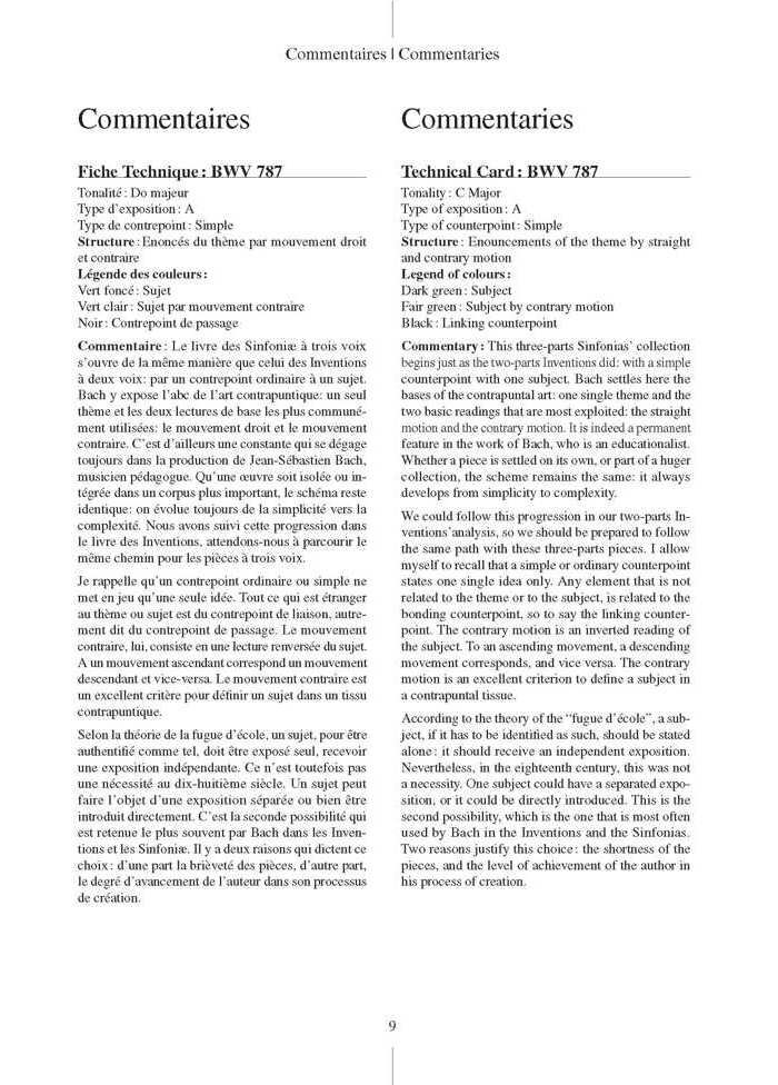 Bach en Couleurs (Inventions à 3 voix) Sinfoniae BWV 787 à 801 - Analyse Musicale - CHARLIER C. - app.scorescoreTitle