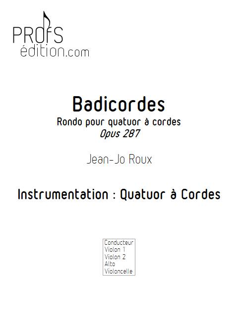 Badicordes - Quatuor à Cordes - ROUX J.J. - page de garde