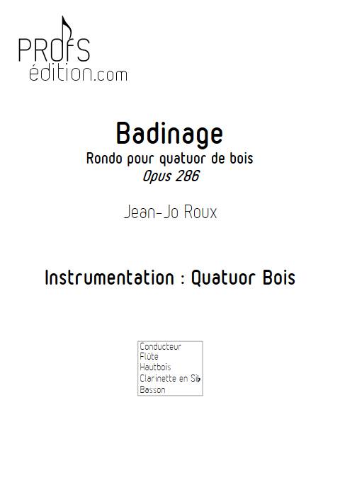 Badinage - Quatuor Bois - ROUX J.J. - page de garde