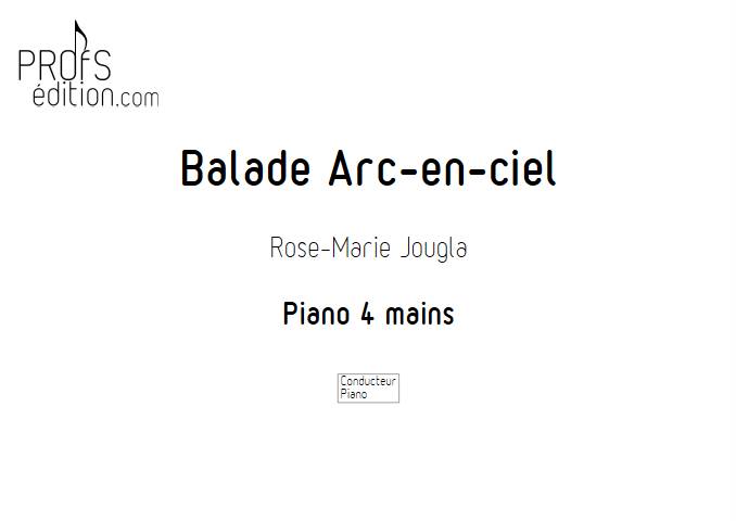 Balade Arc-en-ciel - Piano 4 mains - JOUGLA R. M. - page de garde