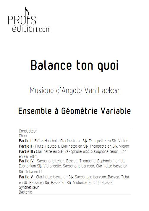 Balance ton quoi - Ensemble Variable - ANGELE - page de garde