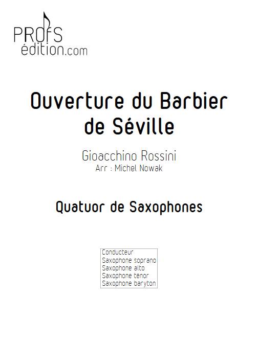 Barbier de Séville - Quatuor de Saxophones - ROSSINI G. - page de garde