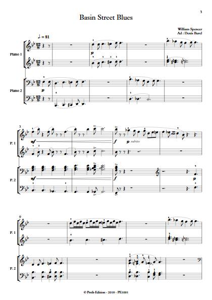 Basin Street Blues - Duo Piano - WILLIAMS S. BUREL D. - Partition