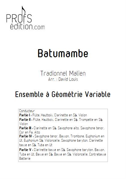 Batumambe - Ensemble Variable - TRADITIONNEL MALIEN - page de garde