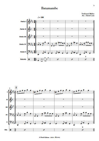 Batumambe - Ensemble Variable - TRADITIONNEL MALIEN - Partition