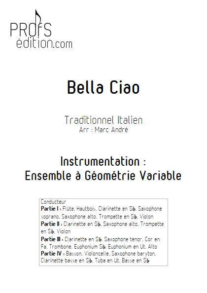 Bella Ciao - Ensemble Variable - TRADITIONNEL ITALIEN - page de garde