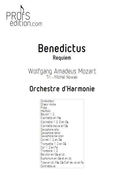 Benedictus - Requiem - Harmonie et chœur - MOZART W. A. - page de garde