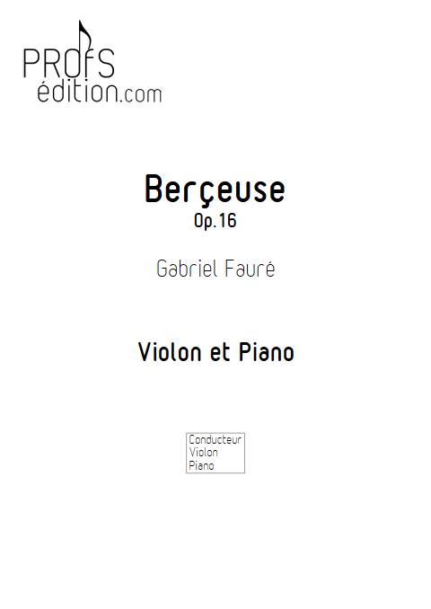 Berçeuse - Violon et Piano - FAURE G. - page de garde