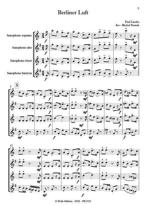 Berliner Luft - Quatuor de Saxophones - LINCKE P. - app.scorescoreTitle